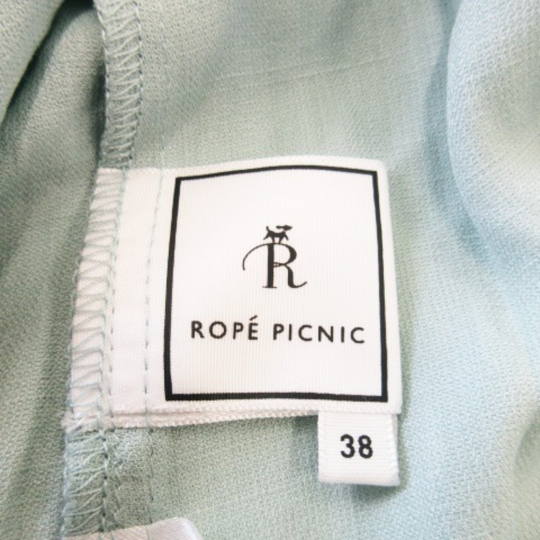 Rope' Picnic(ロペピクニック)のロペピクニック ブラウス 半袖 2way 釦 ラッフルスリーブ 38 緑 ミント レディースのトップス(シャツ/ブラウス(半袖/袖なし))の商品写真