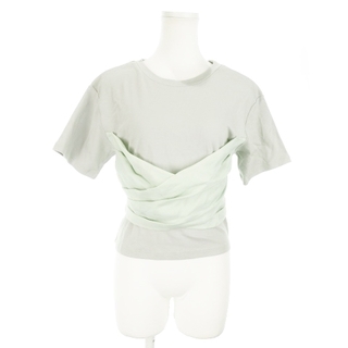 トランテアンソンドゥモード(31 Sons de mode)のトランテアンソンドゥモード Tシャツ 半袖  ビスチェ リボン 36 緑(Tシャツ(半袖/袖なし))