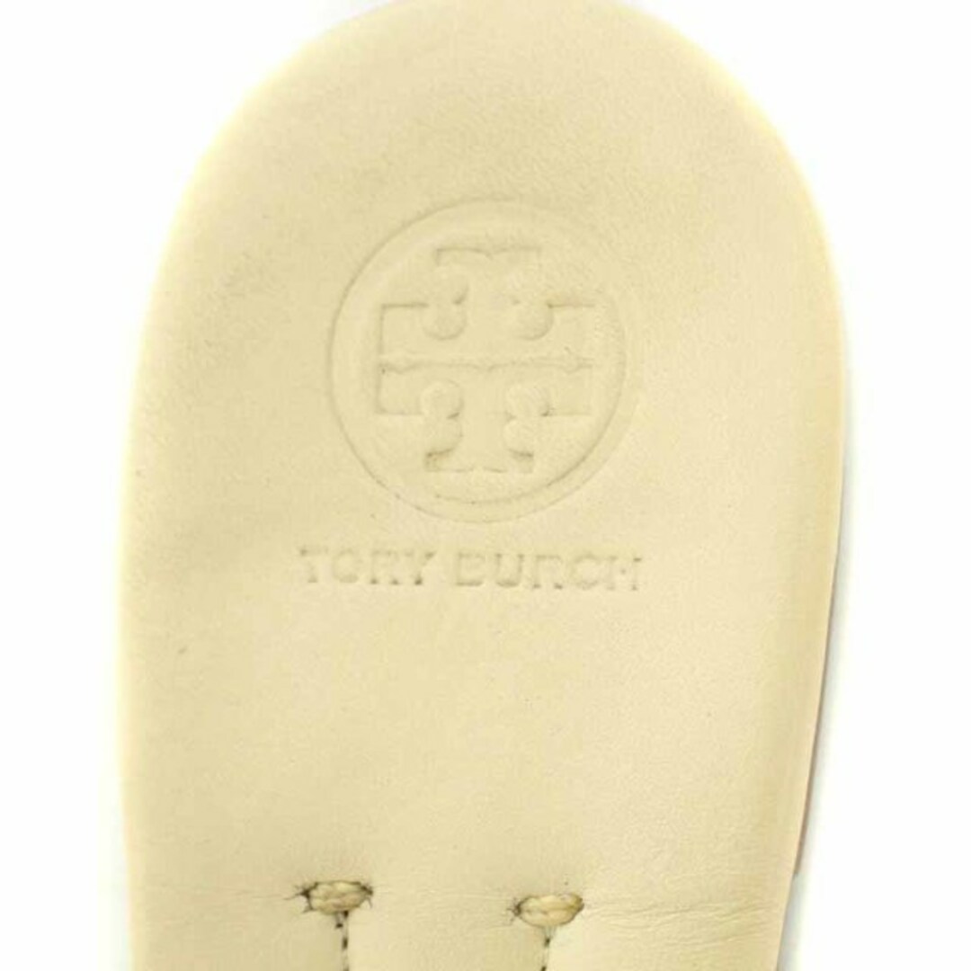 Tory Burch(トリーバーチ)のトリーバーチ トングサンダル レザー フラット ロゴ 7M 24cm ベージュ レディースの靴/シューズ(サンダル)の商品写真
