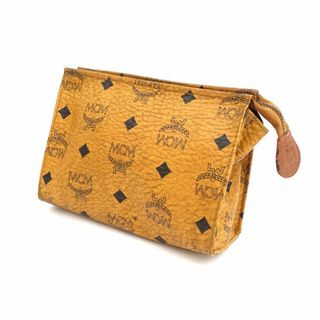 エムシーエム(MCM)のMCM / エムシーエム ■ポーチ 小型 レザー ブラウン ブラック コンパクト 【バッグ/バック/BAG/鞄/カバン】 ブランド【中古】 [0990012945](ポーチ)