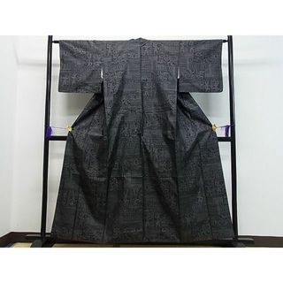 平和屋1■本場大島紬　エジプト壁画文様　逸品　gh7131(着物)