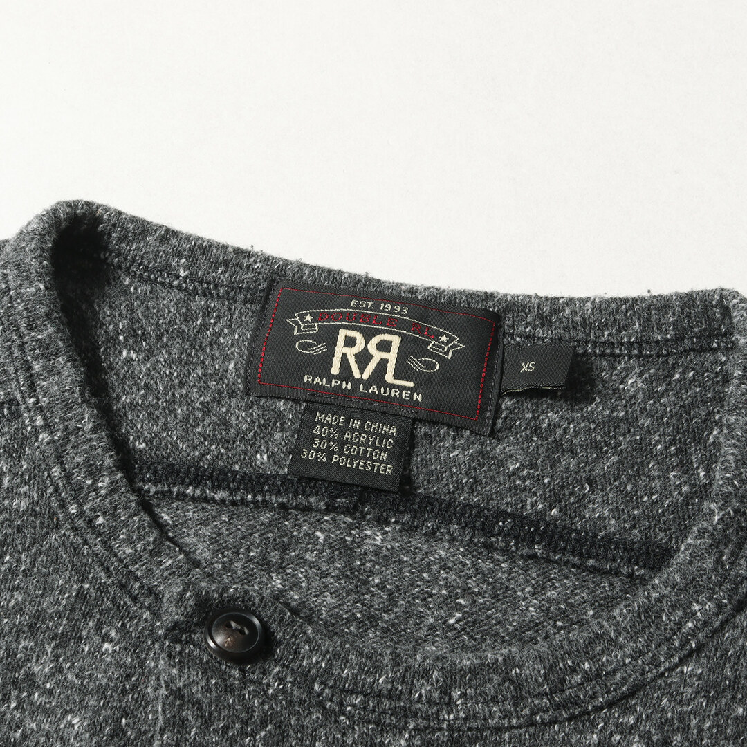 RRL(ダブルアールエル)の美品 RRL ダブルアールエル Tシャツ サイズ:XS ヘンリーネック ニット ロングスリーブTシャツ グレー ラルフローレン トップス カットソー 長袖【メンズ】【中古】 メンズのトップス(Tシャツ/カットソー(七分/長袖))の商品写真