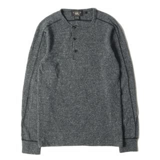 ダブルアールエル(RRL)の美品 RRL ダブルアールエル Tシャツ サイズ:XS ヘンリーネック ニット ロングスリーブTシャツ グレー ラルフローレン トップス カットソー 長袖【メンズ】【中古】(Tシャツ/カットソー(七分/長袖))