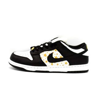 ナイキ(NIKE)のナイキ NIKE × シュプリーム Supreme ■ 【 SB DUNK LOW OG QS Gold Stars White Black DH3228 102 】 SB ダンク ロー ゴールド スター ホワイト ブラック スニーカー f21177(スニーカー)