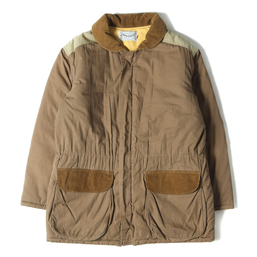 80s BONEVILLE コーデュロイ コンビ 中綿 ジップ ジャケット 80s BONEVILLE コーデュロイ コンビ 中綿 ジップ ジャケット