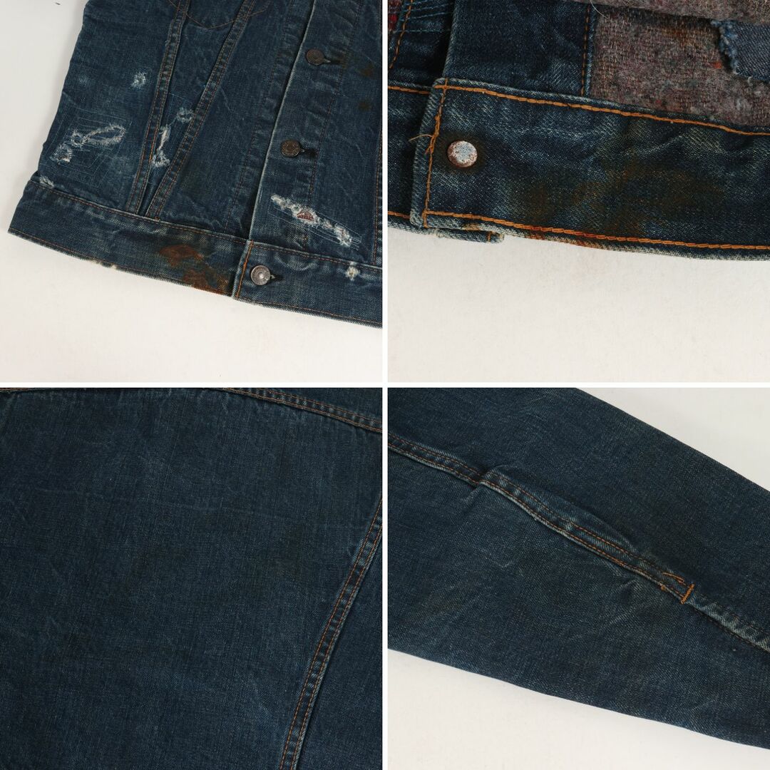 Levi's(リーバイス)のLevis リーバイス デニム ジャケット サイズ:36 70s 70505-0317 4th ブランケット付き デニムジャケット Gジャン インディゴ 65% アウター ブルゾン 上着【メンズ】【中古】 メンズのジャケット/アウター(Gジャン/デニムジャケット)の商品写真