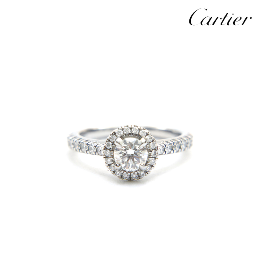 Cartier(カルティエ)のカルティエ CARTIER ダイヤリング pt950 0.42ct 4.3g 47サイズ 7号 リング・指輪 レディースのアクセサリー(リング(指輪))の商品写真