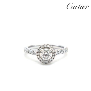 カルティエ(Cartier)のカルティエ CARTIER ダイヤリング pt950 0.42ct 4.3g 47サイズ 7号 リング・指輪(リング(指輪))