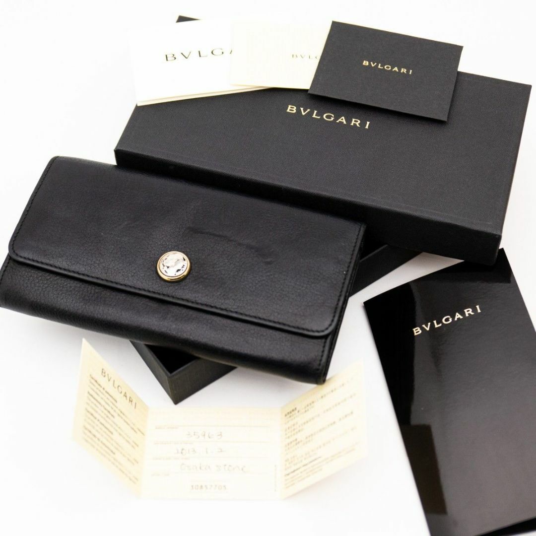 BVLGARI(ブルガリ)の★美品★[箱付] ブルガリ 長財布 モネーテ 金具 ブラック プラップ式 レディースのファッション小物(財布)の商品写真