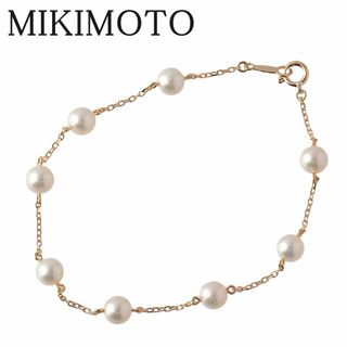 ミキモト(MIKIMOTO)のミキモト パール ブレスレット ステーション アコヤパール5.2mm～5.3mm K18YG 18cm 新品仕上げ済 MIKIMOTO【15926】(ブレスレット/バングル)