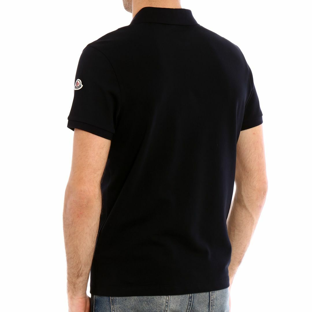 MONCLER(モンクレール)の送料無料 57 MONCLER モンクレール 8A70510 84556 ネイビー 襟裏 ロゴ プリント 半袖 ポロシャツ size M メンズのトップス(ポロシャツ)の商品写真