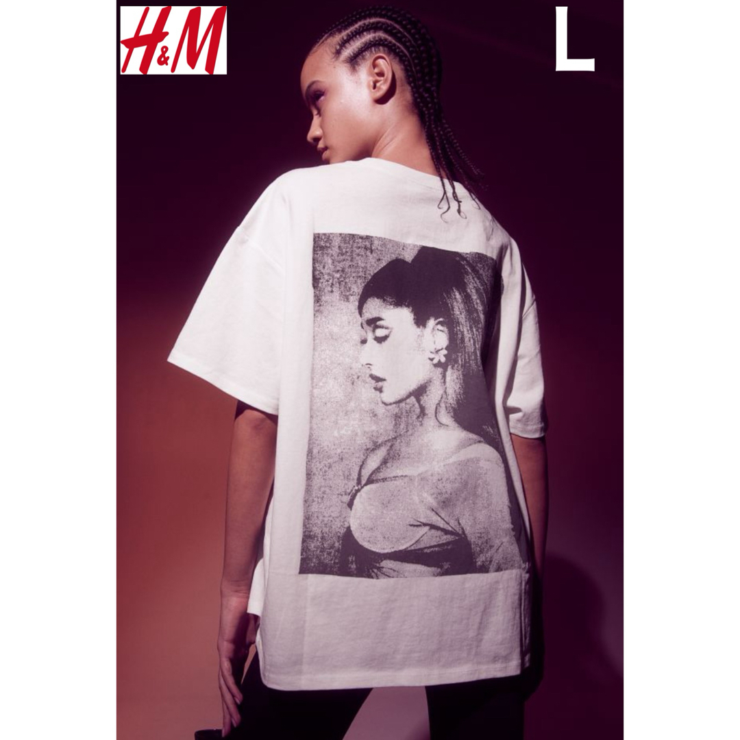 H&M(エイチアンドエム)の新品 H&M × アリアナグランデ コラボ Tシャツ L レディースのトップス(Tシャツ(半袖/袖なし))の商品写真