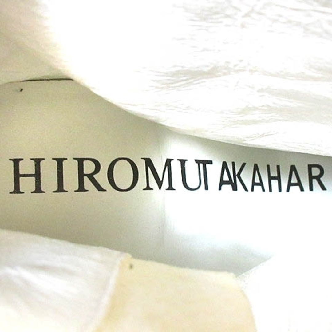 ヒロムタカハラ ブーツ パイソンレザー サイドジップ 白系 41 約26cmの 