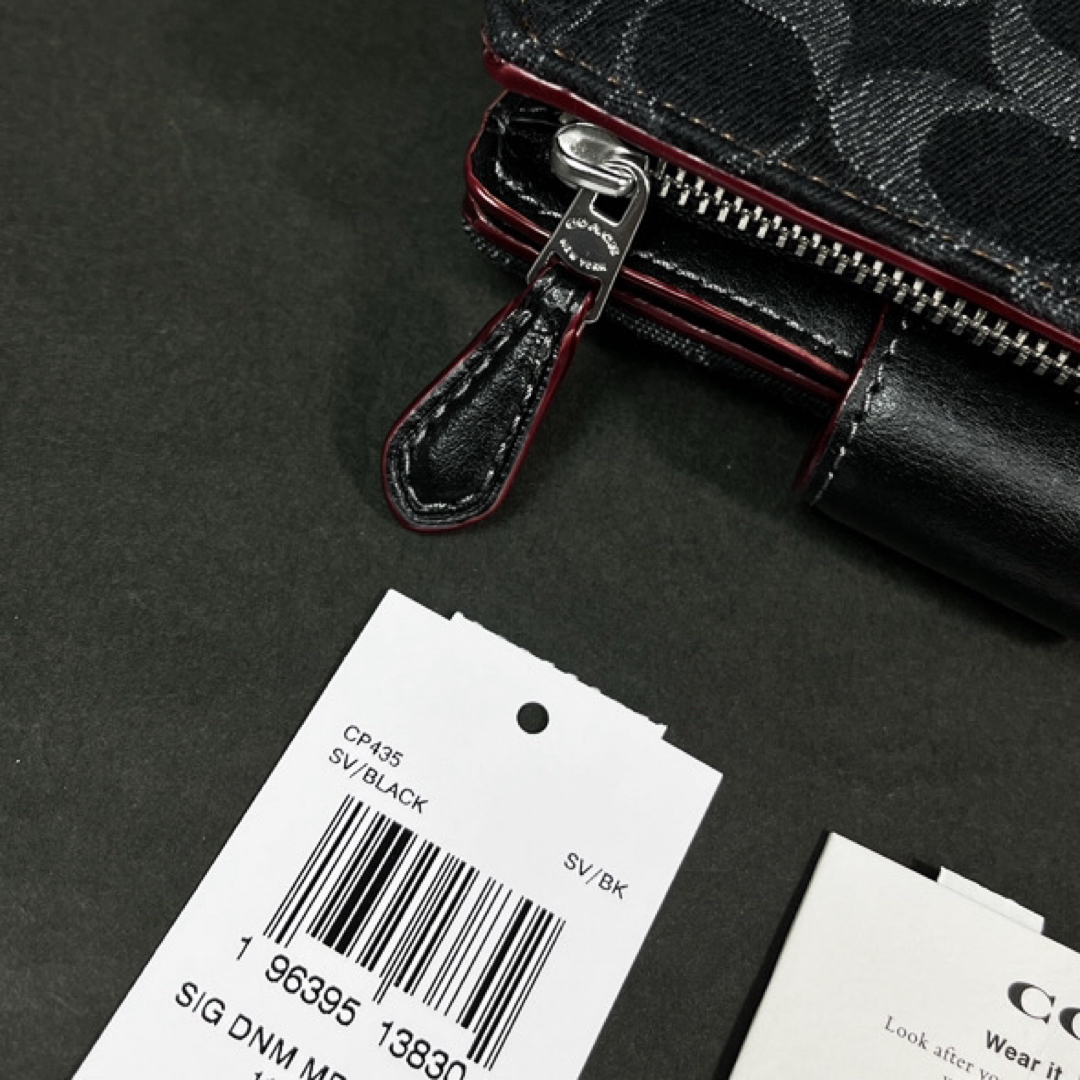COACH - COACH シグネチャー デニム 二つ折り財布 CP435 COACH - COACH シグネチャー デニム 二つ折り財布 CP435