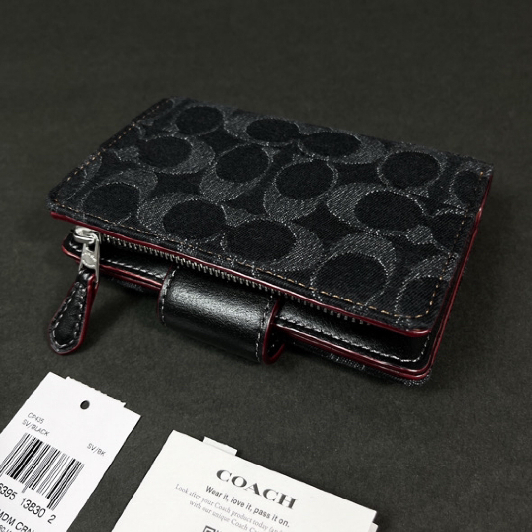 COACH - COACH シグネチャー デニム 二つ折り財布 CP435 COACH - COACH シグネチャー デニム 二つ折り財布 CP435