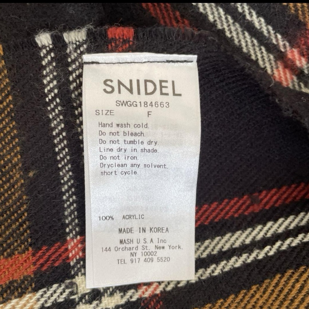 SNIDEL(スナイデル)のスナイデル　ストール　チェック レディースのファッション小物(マフラー/ショール)の商品写真