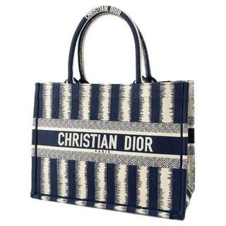 ディオール(Dior)のクリスチャン・ディオール トートバッグ ブックトート ミディアム Christian Dior ネイビー(トートバッグ)