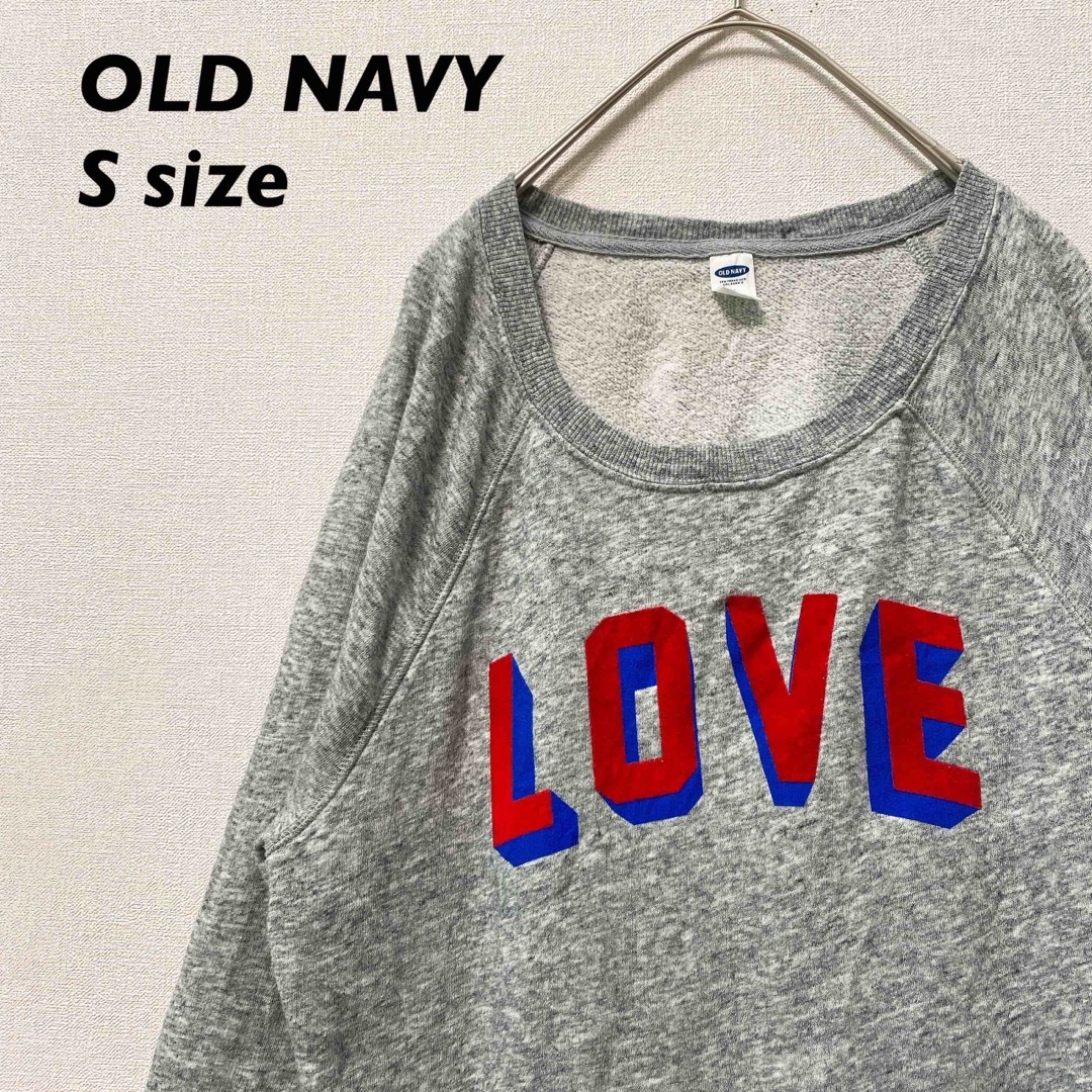 Old Navy(オールドネイビー)のオールドネイビー　スウェット　トレーナー　プリントロゴ　LOVE 男女兼用　S メンズのトップス(スウェット)の商品写真