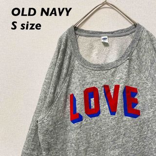 オールドネイビー(Old Navy)のオールドネイビー　スウェット　トレーナー　プリントロゴ　LOVE 男女兼用　S(スウェット)