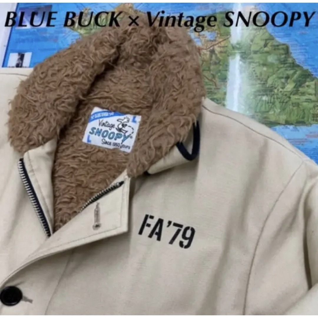 SNOOPY(スヌーピー)のBLUEBUCK SNOOPY スヌーピー N-1 ARMY デッキジャケット メンズのジャケット/アウター(ミリタリージャケット)の商品写真