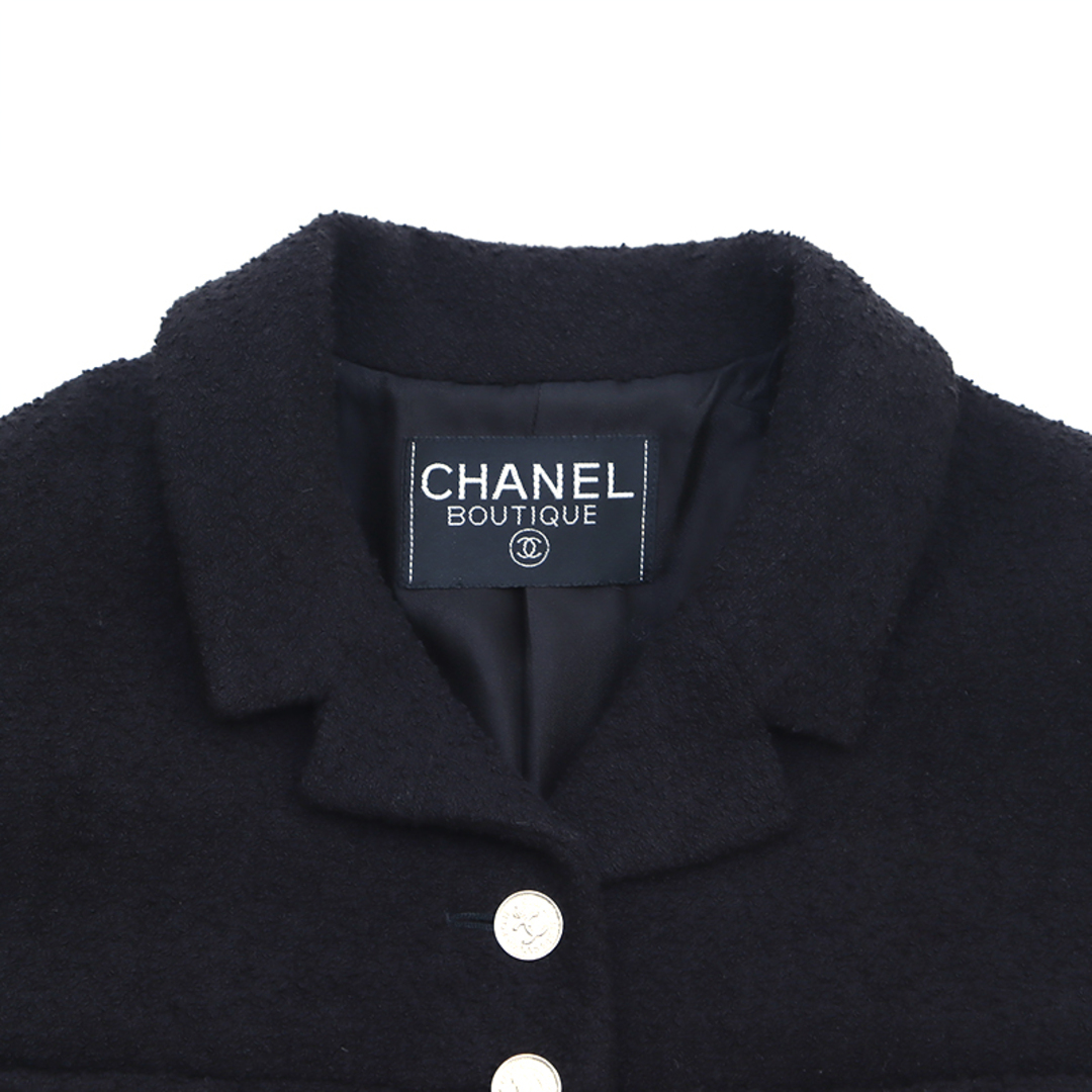 CHANEL(シャネル)のシャネル CHANEL ココマーク ツイード コート コインボタン Size:40 ジャケット レディースのジャケット/アウター(その他)の商品写真