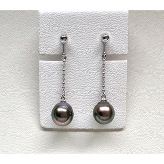 タサキ(TASAKI)のTASAKI  タヒチ黒蝶真珠イヤリング  PT900(イヤリング)