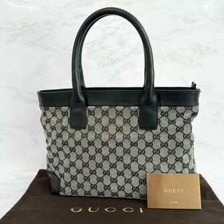 グッチ(Gucci)のグッチ GUCCI GG ハンドバッグ レザー GGキャンバス ダークブルー(ハンドバッグ)