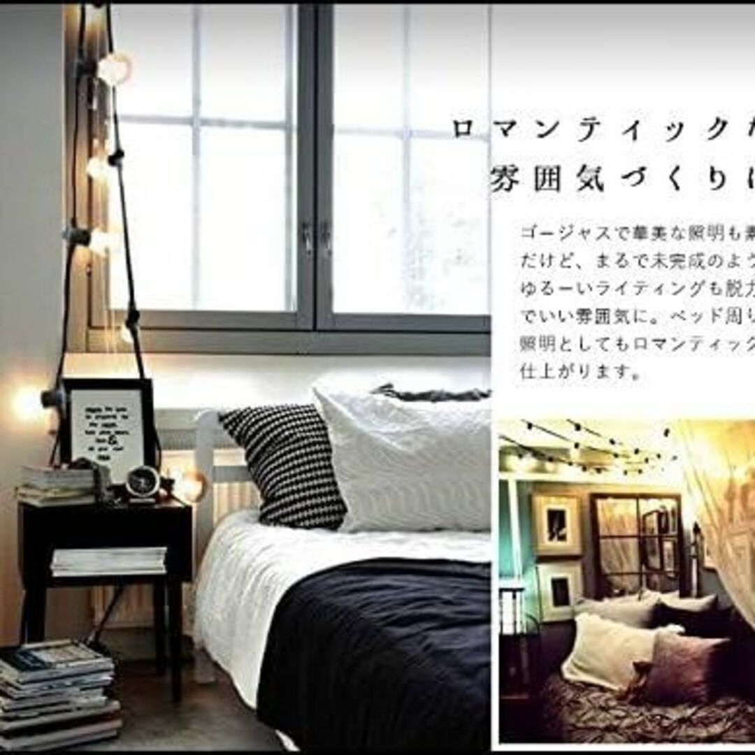 イルミネーションライト 屋外 防水 コンセント 7個LED電球用 延長コード インテリア/住まい/日用品のインテリア/住まい/日用品 その他(その他)の商品写真