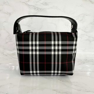 バーバリー(BURBERRY)の極美品 バーバリー Burberry ノバチェック ポーチ レザー ナイロン(ポーチ)