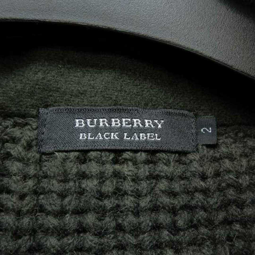 BURBERRY BLACK LABEL(バーバリーブラックレーベル)のバーバリーブラックレーベル ニット セーター ジャケット ブルゾン カーキ系 2 メンズのトップス(ニット/セーター)の商品写真