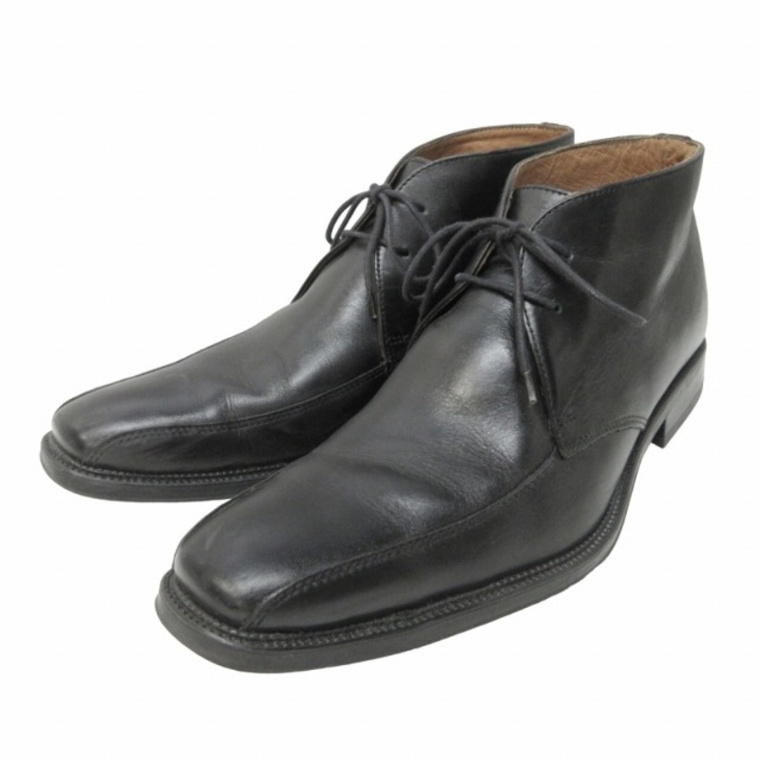 other(アザー)のステファノロッシ チャッカブーツ アンクルブーツ レザー 黒 US8 26cm メンズの靴/シューズ(ブーツ)の商品写真
