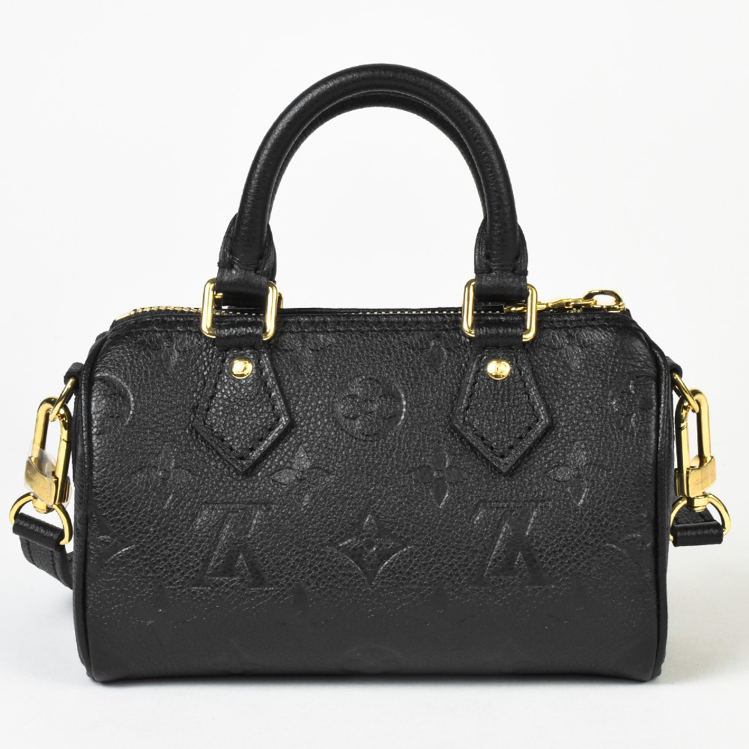 LOUIS VUITTON(ルイヴィトン)のルイヴィトン LOUIS VUITTON ナノ・スピーディ ハンドバッグ 2WAY モノグラム アンプラント M82450 ブラック ゴールド金具 RFID【中古】 レディースのバッグ(ハンドバッグ)の商品写真