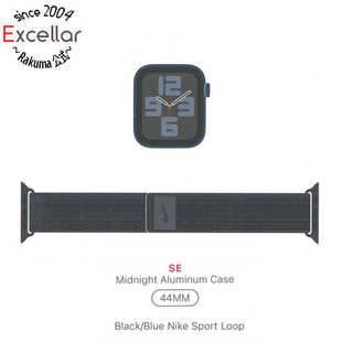 ビッグアップル(bigapple)のApple Watch SE 第2世代 GPS+Cellularモデル 44mm MRWV3J/A　ミッドナイトアルミニウムケース/ブラック/ブルーNikeスポーツループ(腕時計(デジタル))