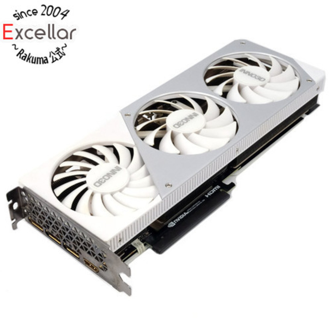 Inno3D製グラフィックボード　RTX4070Ti X3 WHITE 3XDP-HDMI GDDR6X-12G B407T3-126X-186148W スマホ/家電/カメラのPC/タブレット(PCパーツ)の商品写真