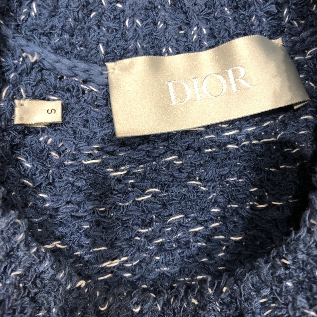 Christian Dior(クリスチャンディオール)の　クリスチャン・ディオール Christian Dior ロゴニットセーター 293M645AT387 ブルー コットン  メンズ セーター メンズのトップス(ニット/セーター)の商品写真