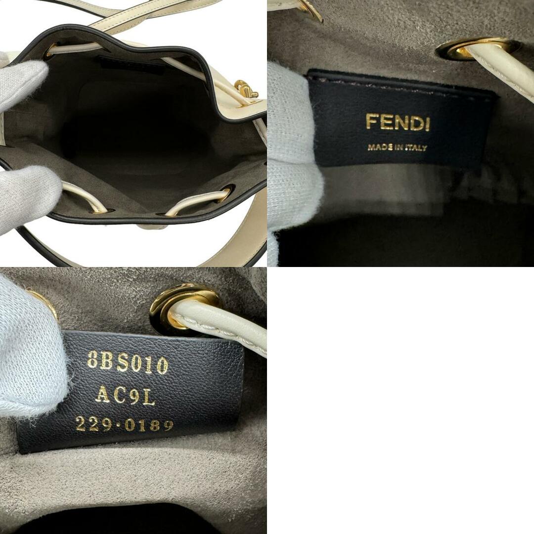 FENDI(フェンディ)のフェンディ FENDI ハンドバッグ 斜め掛けショルダーバッグ モン トレゾール ミニ レザー アイボリー レディース 8BS010-AC9L 送料無料【中古】 z0305 レディースのバッグ(ハンドバッグ)の商品写真