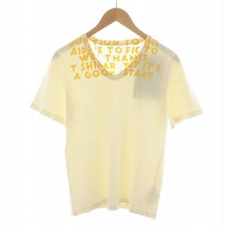 マルタンマルジェラ(Maison Martin Margiela)のMaison Margiela Tシャツ カットソー 半袖 ロゴ S 黄(Tシャツ/カットソー(半袖/袖なし))