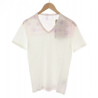 マルタンマルジェラ(Maison Martin Margiela)のMaison Margiela Tシャツ カットソー 半袖 S ピンク 白(Tシャツ/カットソー(半袖/袖なし))