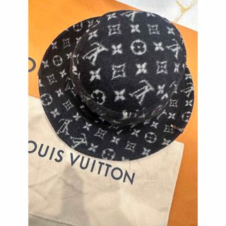 ルイヴィトン(LOUIS VUITTON)のLOUISVUITTON  ルイヴィトン　バケットハット　モノグラム　ブラック(ハット)