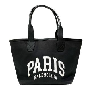 バレンシアガ(Balenciaga)のBALENCIAGA トートバッグ CITIES PARIS JUMBO シティズ パリス ジャンボ スモール ロゴ プリント バイカラー 692068 キャンバス レザー(トートバッグ)