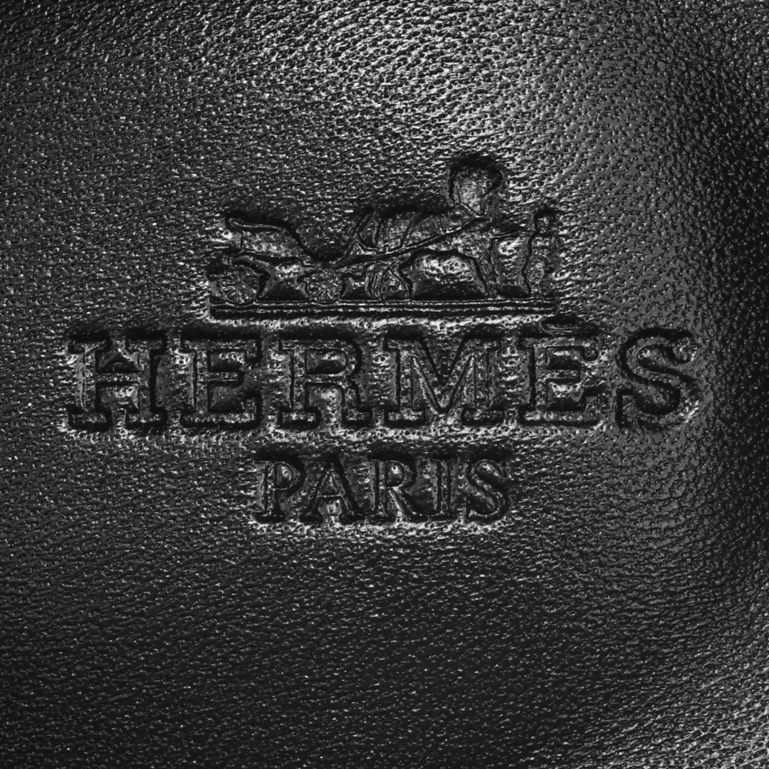 Hermes(エルメス)のエルメス HERMES パリ PARIS モカシン レザー ブラック ゴールド金具 37 1/2 24.5cm レディース【中古】 レディースの靴/シューズ(スリッポン/モカシン)の商品写真