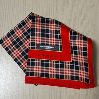 バーバリー(BURBERRY)のバーバリー/BURBERRY◇赤チェックハンカチ(ハンカチ)