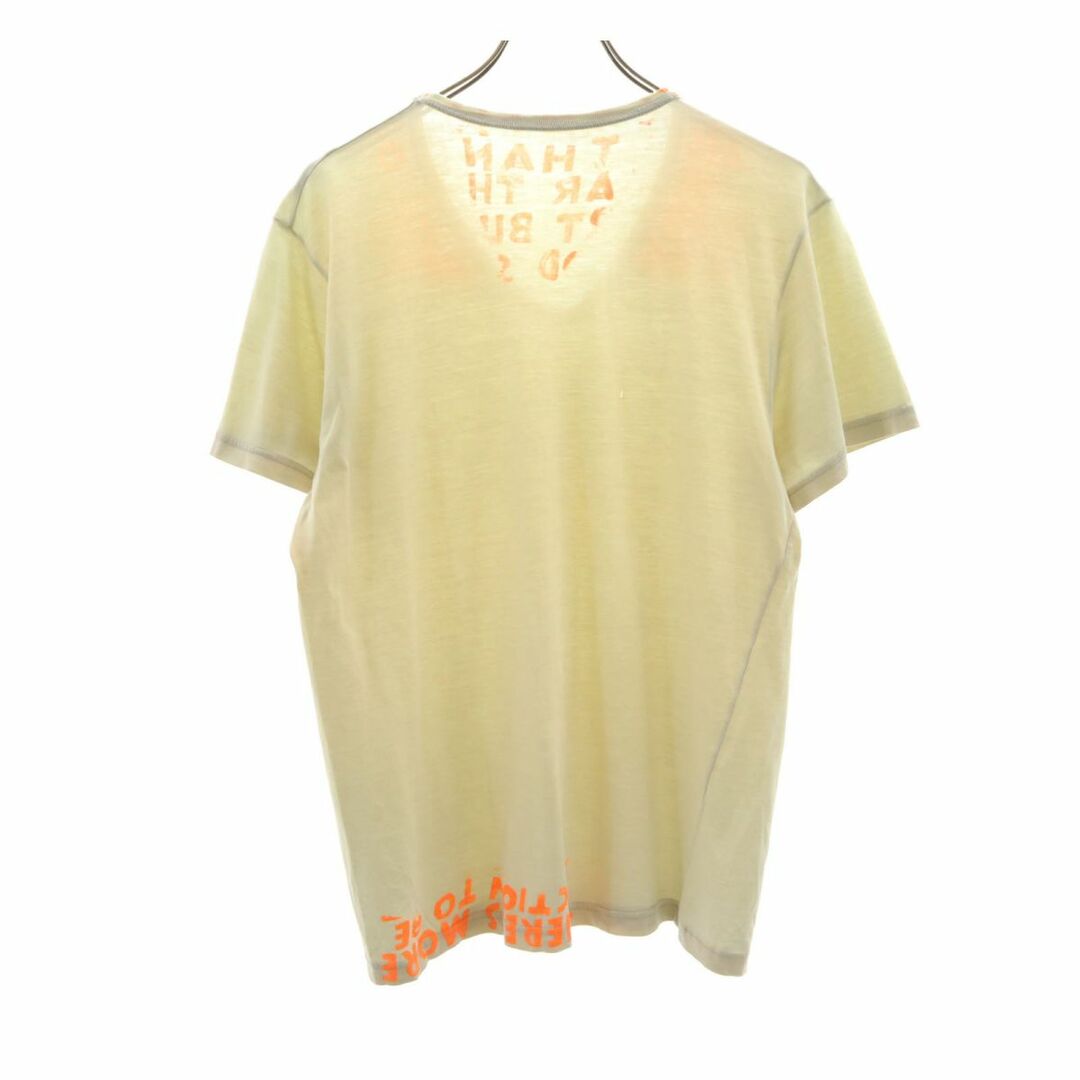 Maison Martin Margiela(マルタンマルジェラ)のマルタンマルジェラ エイズT 半袖 Vネック Tシャツ ベージュ Martin Margiela メンズ 古着 【240315】 メール便可 メンズのトップス(Tシャツ/カットソー(半袖/袖なし))の商品写真