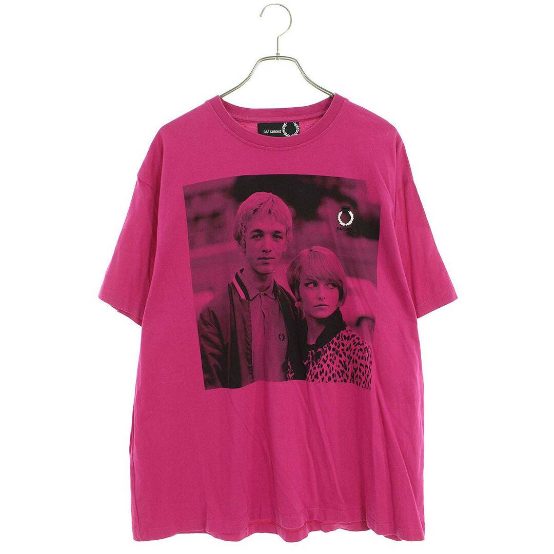 RAF SIMONS(ラフシモンズ)のラフシモンズ ×フレッドペリー FRED PERRY フロントプリントTシャツ メンズ L メンズのトップス(Tシャツ/カットソー(半袖/袖なし))の商品写真