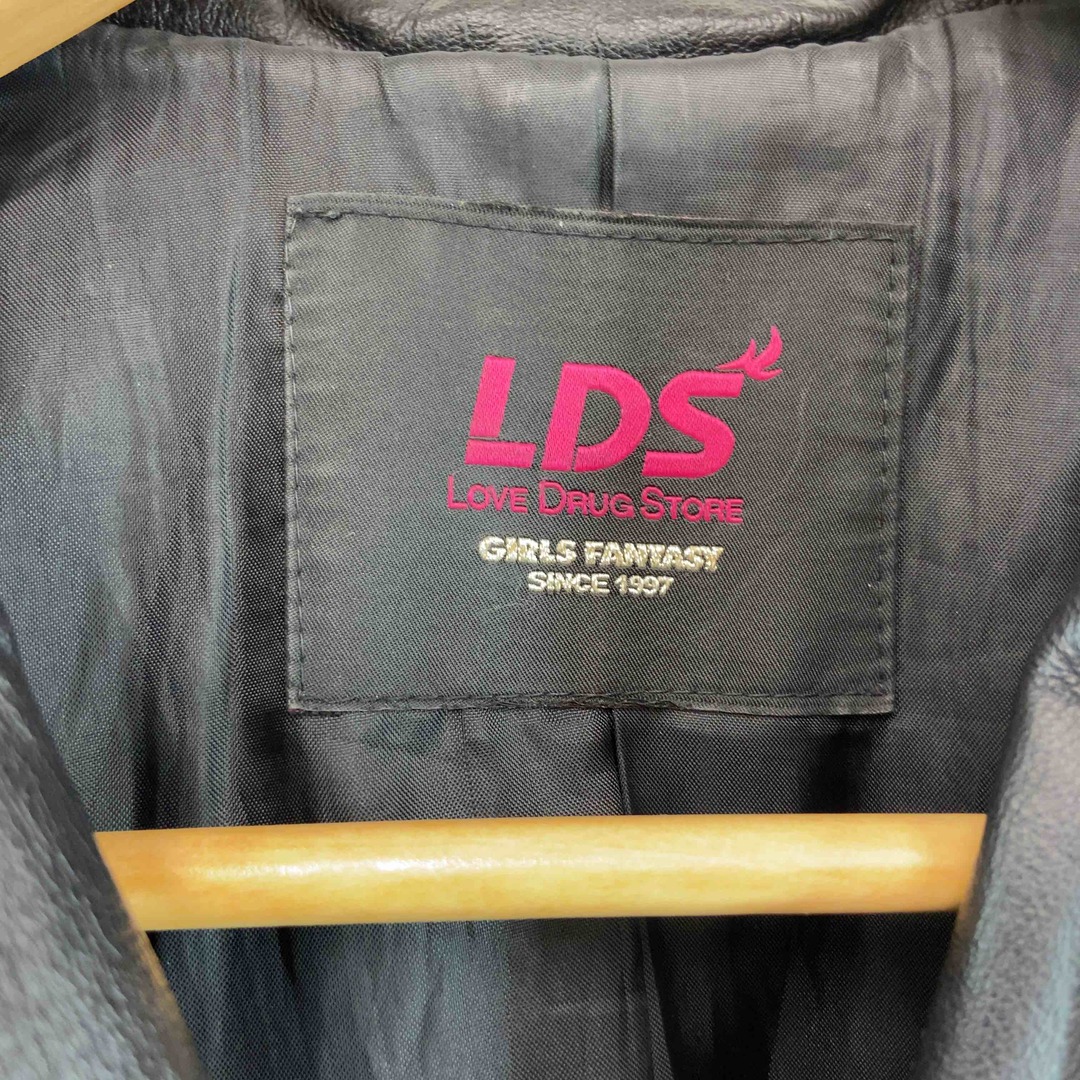 LDS(エルディーエス)のLDS LoveDrugStore レディース レザージャケット ブラック レディースのジャケット/アウター(ライダースジャケット)の商品写真