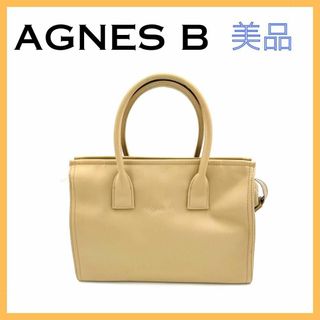 アニエスベー(agnes b.)のアニエスベー ナイロン ハンドバッグ ベージュ レディース ブランド スモール(ハンドバッグ)