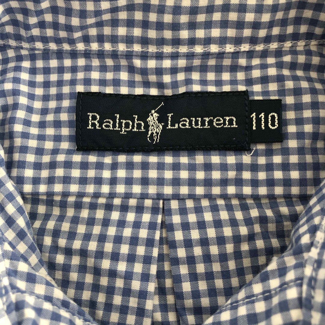 Ralph Lauren(ラルフローレン)のPOLO RALPH LAUREN size110 ﾁｴｯｸｼｬﾂ 半袖 キッズ/ベビー/マタニティのキッズ服男の子用(90cm~)(ブラウス)の商品写真