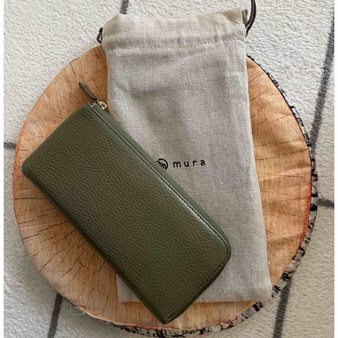 MURA(ムラ)のMURA 長財布　緑色　スリム設計　スキミング防止 レディースのファッション小物(財布)の商品写真