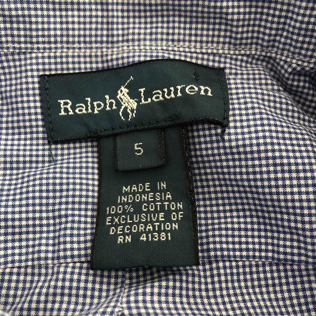 Ralph Lauren(ラルフローレン)のPOLO RALPH LAUREN size5 ﾁｴｯｸｼｬﾂ長袖 キッズ/ベビー/マタニティのキッズ服男の子用(90cm~)(ブラウス)の商品写真