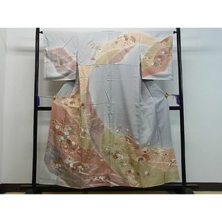 平和屋川間店■訪問着　駒刺繍　流水籬花文　金彩　逸品　gh7205(着物)